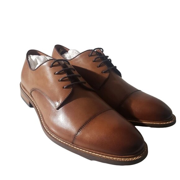 Vince Camuto VY Lamson Cap Toe Oxford Cognac/Brown shoes size 11.5 M NIB - Picture 1 of 11